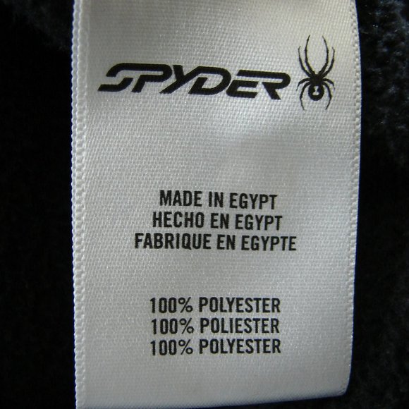 Spyder Snuggle Fleece Zip Hooded Sweatshirt Jacket Black Red XL Warm Coat Unisex - Picture 11 of 13